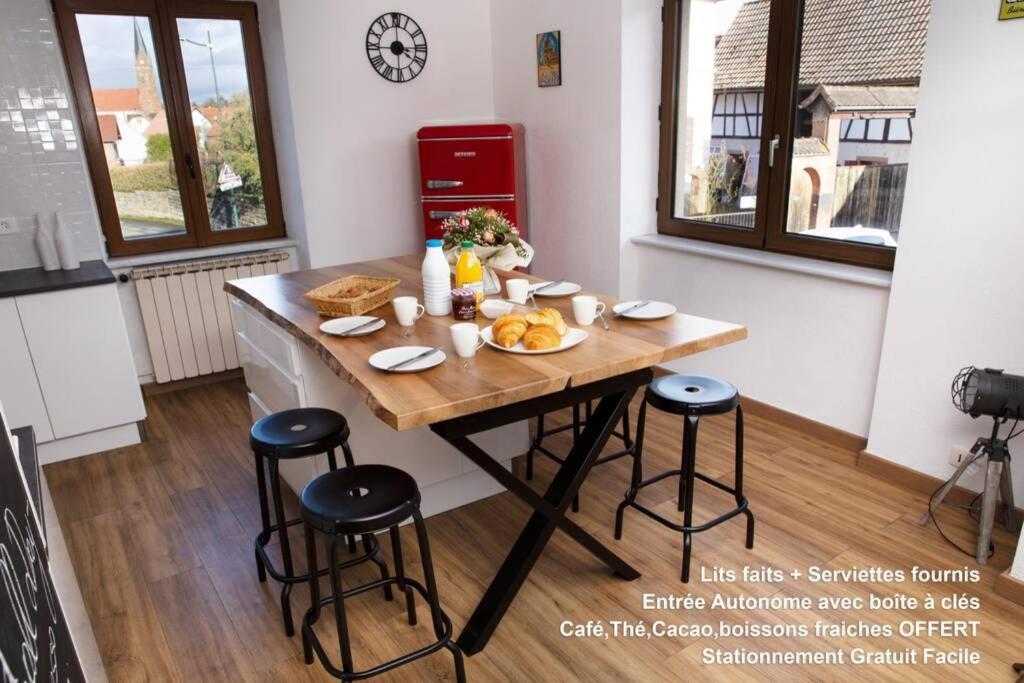 Charmant T3, 70M2, 2Ch,Tv 101 Cm, Wifi+Parking, Ettendorf Buitenkant foto